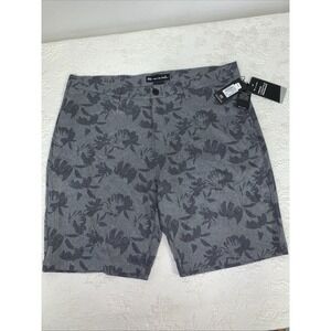 Travis Mathew Golf Shorts Men 38 Gray Prestige Performance Stretch Alone Time